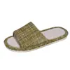 Pantuflas Domésticas de Primavera y Otoño para Interiores, para Invitados y Parejas, Pantuflas Antideslizantes de Hospitalidad para Todas las Estaciones, Pantuflas de Algodón y Lino, Pantuflas de Lino para Hombre