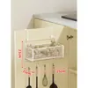 Estante de almacenamiento para cocina, especiero multicapa para puertas de gabinetes, caja de almacenamiento para montaje en pared para cebollas, jengibre y ajo, canasta pequeña colgante sin perforación