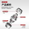 Tuerca de seguridad para manguera neumática de 6 mm, conector rápido de cobre de giro rápido para tubería de aire PC8-02, codo recto de 4-M5 en T de cuatro vías