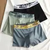 Cueca Box Masculina Estudantes Masculinos Respirável Tendência Tamanho Grande Calças Juventude Esportes Personalizado Quatro Cantos Shorts