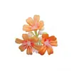 Flor artificial flor de begonia cabeza de flor diy flor hecha a mano tocado para el cabello pasador de pelo floral decorativo simple fresco flor de seda cabeza de flor pequeña