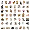 50 pegatinas populares de perros realistas, pegatinas de expresiones de perros divertidas, sin duplicados, decoraciones peculiares de perritos, pegatinas pequeñas