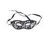 Máscara de Renda Elegante Preta Festa de Halloween Baile de Máscaras Meio Rosto Máscara para Olhos Máscara Veneziana Sexy para Mulheres