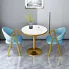 Mesa e Cadeiras de Negociação de Luxo Nórdico Venda de Conjuntos Escritório Moderno Simples Loja de Chá com Leite Mesa de Jantar Apartamento Pequeno em Casa Mesa Redonda