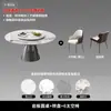 Mesa de Jantar Super Pedra de Cristal Luxo Pedra Moderna Simples Combinação de Mesa e Cadeiras para Casa Mesa Redonda Apartamento Pequeno Mesa Redonda de Micro Pedra de Cristal