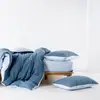 Transfronterizo Sencillo Color Sólido Tela Cepillada Ultra Suave Dormitorio Estudiantil Dormitorio del Personal Juego de Tres Piezas Textil del Hogar Sábana Ajustable Juego de Cuatro Piezas