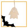 Nuevo Colgante de Artesanía en Madera Festival de Fantasmas de Halloween Araña Virutas de Madera DIY Fiesta Decoración Festiva Colgante de Madera