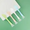 Pincel de máscara de cabeça dupla pincel de máscara de silicone limpeza facial DIY beleza dois em um bastão de máscara aplicar uniformemente raspador
