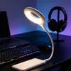 Luz de noche enchufable por USB controlada por voz con ajuste de tres niveles y diseño de tubo flexible, lámpara de mesita de noche simple y moderna para el dormitorio
