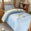 2026 Nuevo Modelo Juego de Ropa de Cama de Tres Piezas 100% Algodón para Dormitorio de Estudiantes Algodón Puro 0.9 Cama de Dormitorio Funda de Edredón Sábana Bajera Ropa de Cama