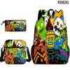 Mochila Escolar Geometría Geométrica Sprint Geometry Dash Nueva 3D Bolsa para Lápices Bandolera Set Impreso de Tres Piezas
