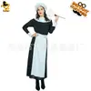 Disfraz Cosplay de Mujer Peregrina Adulta Vestido de Fiesta Elegante de Sirvienta Vestido de Sirviente