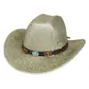 Nuevo sombrero de vaquero western dorado para mujer, sombrero de lana para escenario, sombrero de comercio exterior, sombrero de fiesta para hombres y mujeres, sombrero festivo transfronterizo al por mayor