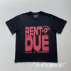 Camiseta de Manga Corta con Estampado de Letras Hip-Hop Americano Synaworld para Hombre, Top Casual Holgado de Cuello Redondo Estilo Europeo y Americano, Verano