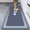 Alfombrillas de Cocina de Piso Nórdicas Simples Absorbentes de Agua y Aceite Barro de Diatomeas Alfombrillas Suaves Hogareñas Juego de Dos Piezas Alfombrillas Antideslizantes Venta al por Mayor Transfronteriza