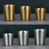 Copo Infantil de Camada Dupla Anti-Escaldante Caneca de Cerveja Dourada Coreana Caneca Caneca de Cerveja Louça Coreana Copo de Aço Inoxidável 304