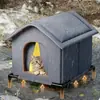 Abrigo Externo para Gatos, À Prova de Vento e Impermeável, Adequado para Todas as Estações, Casa para Cachorros Fechada para Gatos de Rua, Mantém-nos Aquecidos e Protegidos do Frio