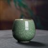 Taza de Té Celadón de Longquan Hogar Taza de Té de Cerámica Oficina Taza Pequeña sin Asa Taza de Agua con Grietas de Hielo Chinas Se Puede Grabar