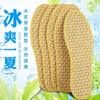 Plantillas Desodorantes de Paja Tejida Ice Cool Transpirables Absorbentes de Sudor Cuatro Estaciones Malla Desodorante Cómodas para Hombres y Mujeres Esterilla de Verano con Paja Mai