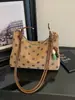 2026 Nuevo Bolso Vintage de Gamuza con Lunares para Mujer, Bolso de Hombro Único Maillard, Versátil de Mano de Doble Uso para Estudiante