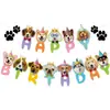 Decorações de Festa de Aniversário Temáticas de Cachorro para Animais de Estimação, Faixas de Aniversário de Cachorro, Toppers para Decoração de Bolo