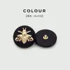 Botones de dos tonos de metal y resina con forma de abeja para abrigos, chaquetas, suéteres, faldas y trajes