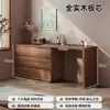 Conjunto Vintage de Toucador e Cômoda Estilo Francês 2026 Novo Modelo para Quarto Principal, Mesa de Toucador de Madeira Maciça com Armário