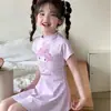 Traje de baño de dibujos animados para niñas Verano 2026 Nuevo traje de baño de dos piezas para niños mayores Moderno Lindo Traje de baño estampado