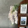 Flor Artificial com 3 Galhos, Flor de Glicínia Pendente para Decoração de Salão de Casamento, Decoração de Teto, Cascata de Parede de Fundo, Flores Artificiais Atacado, Transfronteiriço