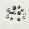 Venta de Liquidación Pequeña Cantidad en Stock Pan de Plata Viejo de Shanxi Panax Notoginseng Plata Nube Auspiciosa Mortero Mágico Cuentas Sueltas Materiales Manualidades DIY Accesorios para Joyería