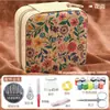 Bolsa de Almacenamiento Portátil para Costura, Kit de Herramientas para Manualidades y Tejido de Uso Doméstico, Caja de Costura de Viaje, Kit de Costura