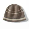 Gorros de Cachemira para Hombres y Mujeres, Engrosados para Otoño e Invierno, a Prueba de Frío y Cálidos, Gorros de Lana de Cachemira Tejidos con Bloques de Color, Gorros Holgados que Cubren la Cabeza