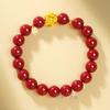 Pulseira de Lótus com Areia Roxa Dourada de Alto Teor Lótus de Areia Imperial Lótus de Boa Ação Lótus Contas de Balde de Jade Hetian Pulseira de Lótus Masculina e Feminina