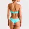 Traje de baño sexy de dos piezas para mujer, estilo europeo y americano, personalizado 2024, bikini strapless, traje de baño de playa para mujer