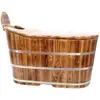 Bañera de Madera Engrosada Barril de Baño Barril de Baño de Cuerpo Completo para Adultos Lavabo de Ducha para el Hogar Barril de Vaporización de Madera Maciza Barril de Sudoración Bañera