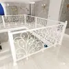 Barandales de escalera de hierro forjado estilo europeo, barandales para balcones interiores, barandales para ventanales, barandales para pasillos de madera maciza para el hogar, instalación DIY en ático