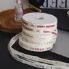Materiales Florales Zhuo Xian Cinta Acanalada de 2 cm Decoración de Pastel de Cumpleaños en Inglés Empaque de Ramo Lazo para Regalo Cinta de Satén Floral