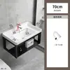 Gabinete de Baño de Aleación de Aluminio Espacial Combinación de Baño Lavabo Integrado en Baño Lavabo de Pared Personalización de Lavabo