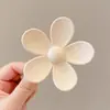 Para cabelos grossos, presilha de tubarão acrílica da moda, presilha de cabelo francesa fofa em formato de coração, presilha de garra com laço elegante para mulheres