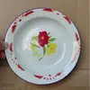 Suministro Directo de Fábrica Plato Redondo Retro Antiguo Plato para Fondue Plato para Barbacoa Logo Imprimible Plato Esmaltado Nostálgico