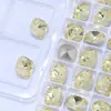 Jia Xiaoya K9 Decoração de Unhas Luxuosa e Luxuosa com Base Quadrada Pontiaguda e Luz Intensa em Cristal Branco Translúcido para Uso Pessoal