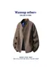 ¡QUÉ ONDA OTRA chaqueta de cuero retro americana minimalista con cuello alto, chaqueta de cuero estilo corto para hombre para primavera y otoño, elegante y genial