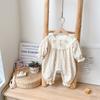 Ropa de Bebé, Ropa de Otoño, Ropa para Bebé de Un Año, Estilo Coreano para Bebé Niña Estilo Pastoral con Flores Pequeñas Mono, Ropa para Casa