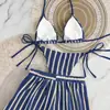 2026 Nuevo Conjunto de Tres Piezas Estampado Europeo y Americano Ropa de Playa Traje de Baño para Mujer Moda Protección Solar Amazon