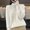 2026 Suéter Suelto de Moda Cálido Corto con Cuello Medio Alto Par con Prendas de Punto Engrosado Versátil Nuevo Top Otoño/Invierno para Mujer