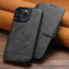 Funda tipo cartera para iPhone 18 Promax con ranura para tarjeta, succión magnética, soporte de carga inalámbrica dos en uno, funda de cuero