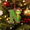 Nuevos adornos acrílicos planos decorativos de 26 letras para árbol de Navidad transfronterizos para fiestas en casa y regalos