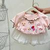 Ropa de Verano Dulce de Manga Corta para Niñas, Nuevas y Modernas Blusas 2026, Ropa Cómoda de Verano de Media Manga para Bebés Niñas