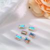 2024 Novo Mini Doce de Rocha Nail Art Diamante Brilhante Fundo Pontiagudo Retangular Ângulo Reto Doce de Rocha Cristal de Vidro Diamante Decoração de Unha