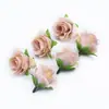 Flores Artificiales de Comercio Exterior Rosa de Seda Cabeza de Flor Artificial Accesorios de Decoración DIY para el Hogar Navidad Año Nuevo Boda